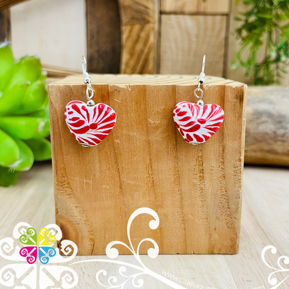 Corazones Talavera Earrings - Talavera Accessories