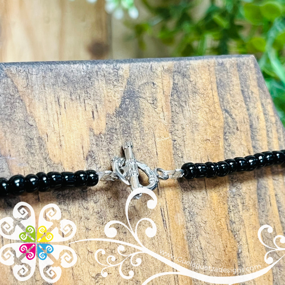 Mini Flower Hollow Heart Necklace - Corazon de la Vida - Collar Barro Cocido