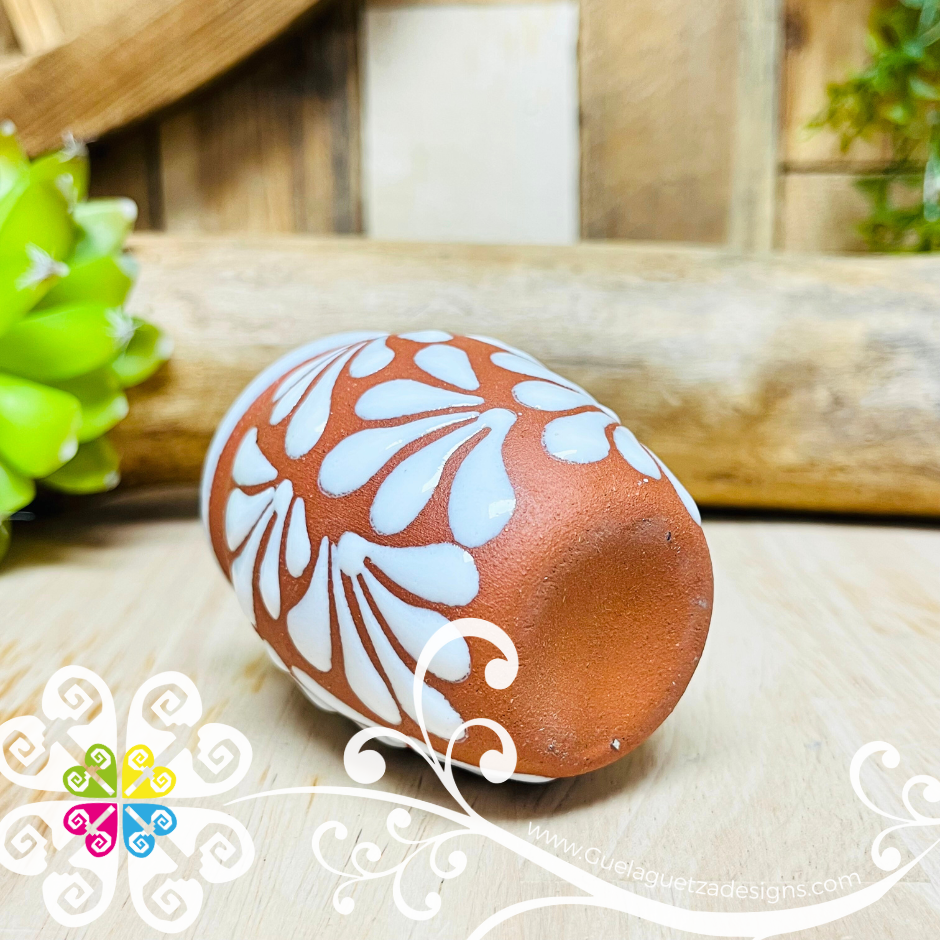 Nuestra Boda - Natural/White Tequilero Set - Clay Tequilero Set