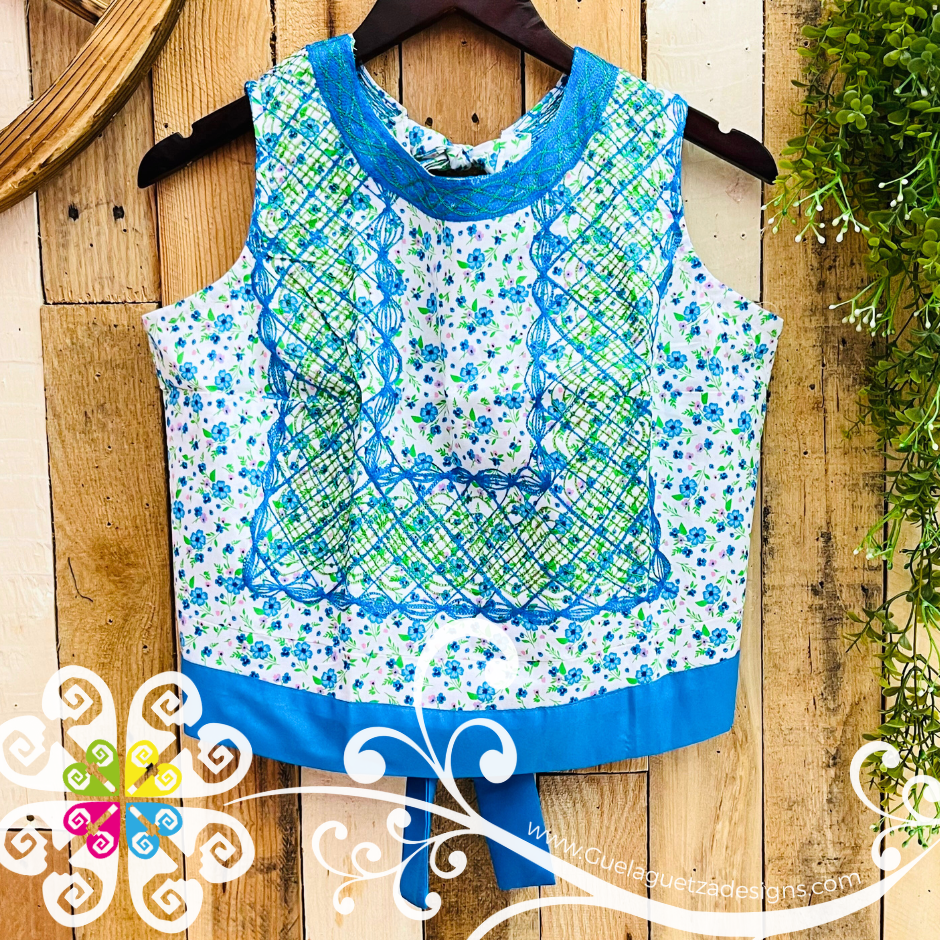 Large Cadenilla Tehuana Fabi Top - Double Embroider