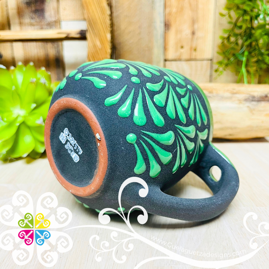 Taza Espiga con Cuchara - Green- Clay Mug with Spoon