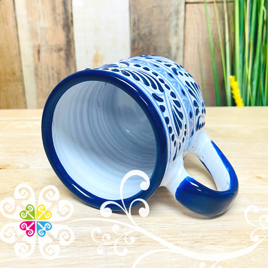 Latina Blue Talavera Mug - Single Talavera Mug