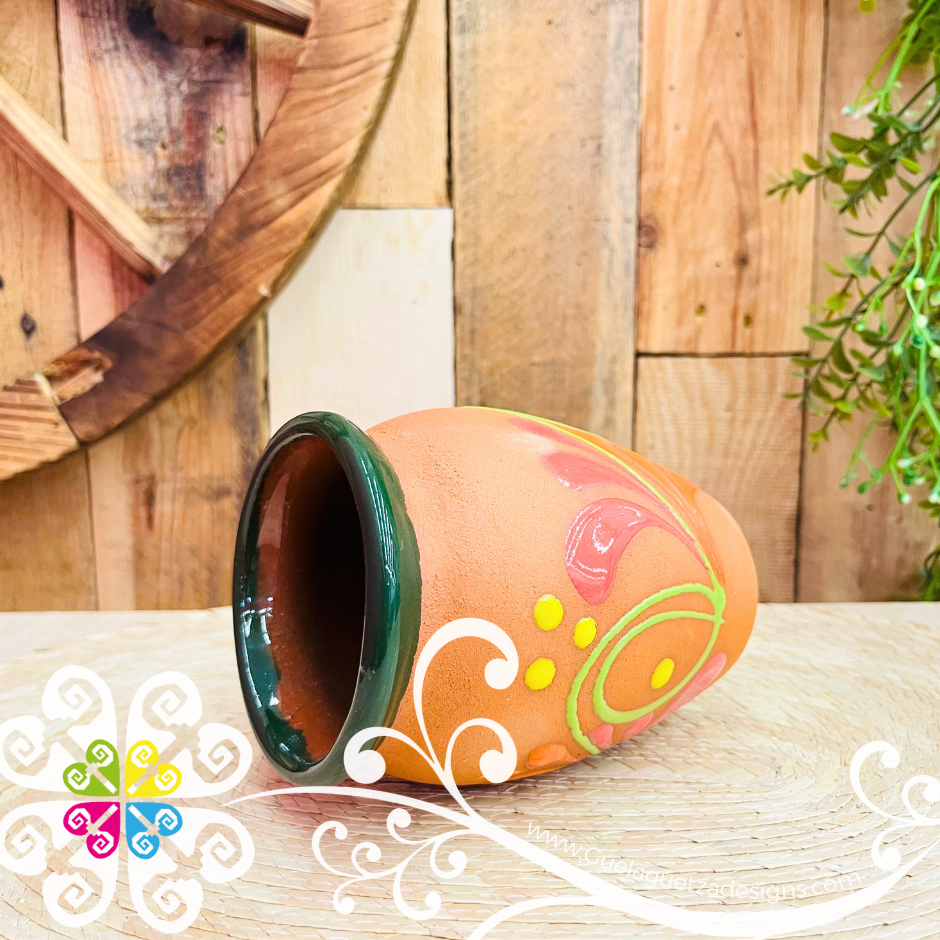 3 - La Dama Cantarito LoteriaMX - Single Clay Cantarito