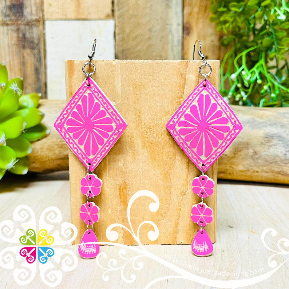 Jicara Rhombus Artisan Earrings - Earrings