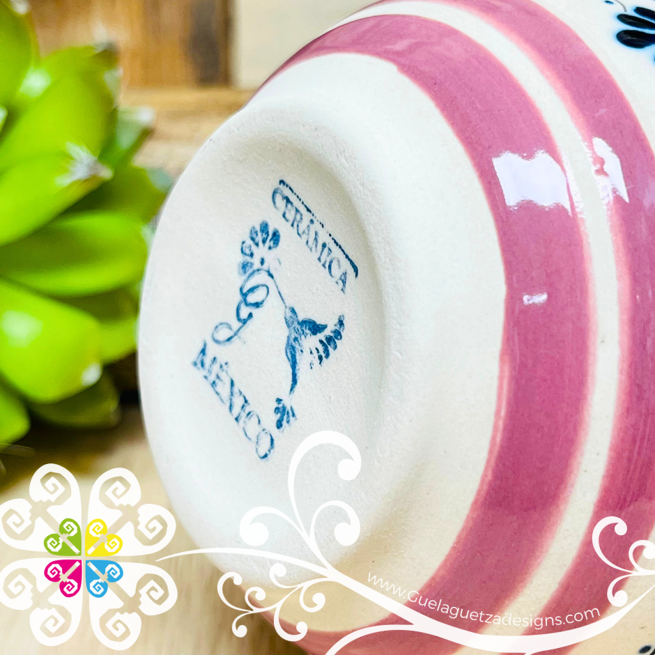 Pink Taza Ponchera Colibri - Barro Alta Temperatura - Single Clay Mug