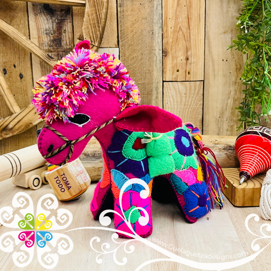 Embroidered Donkey - Chiapas Stuffed Animal