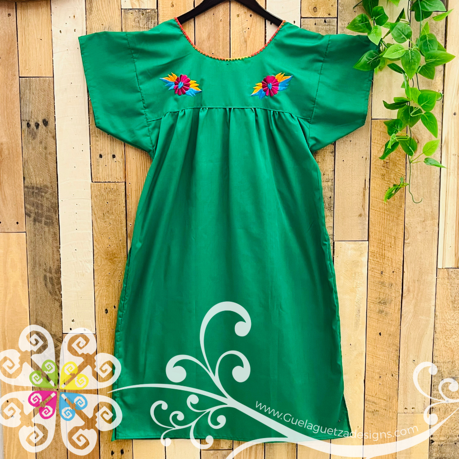 Green Vestido Tehuacan Puebla - Women Dress