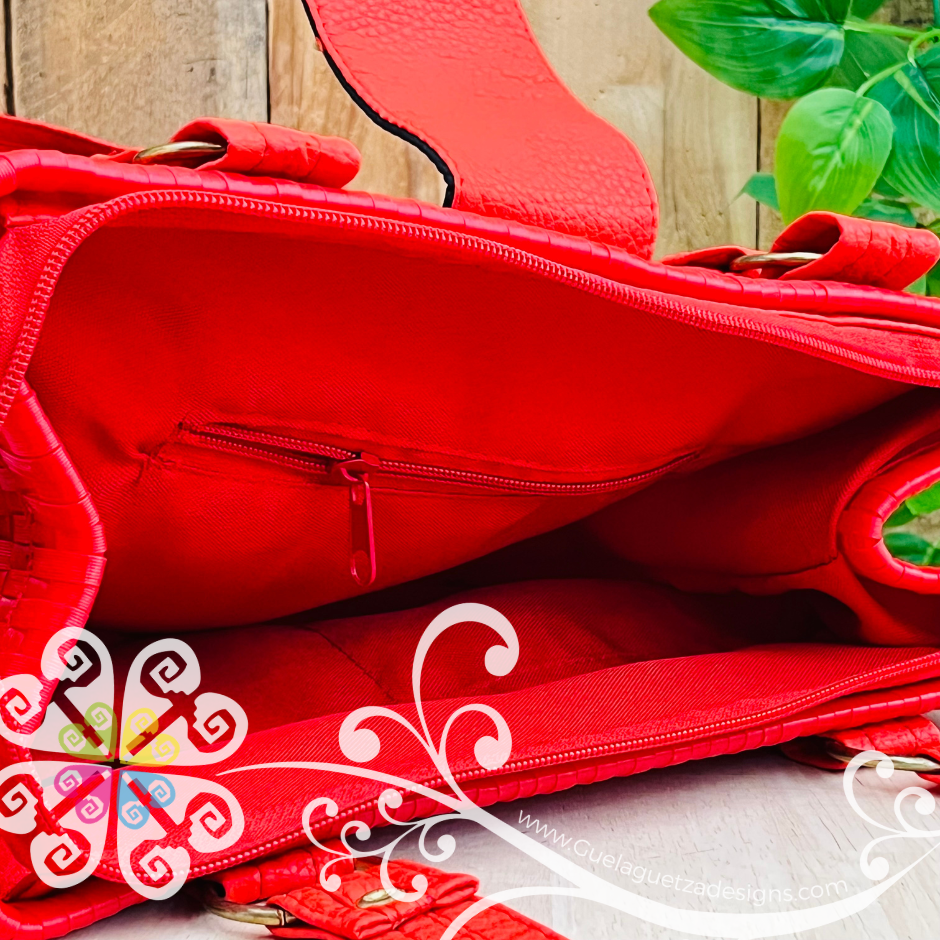 Medium Flor de Tehuana Mexican Purse - Bolsa de Plastico Tejido