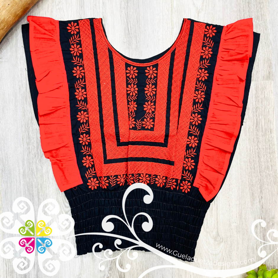 Tehuana Crop Top - With Elastic