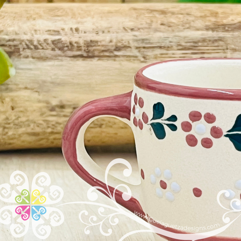 Set of 4 Mini Taza Cono Tequilero - Barro Alta Temperatura - Set of 4 Shot Glasses