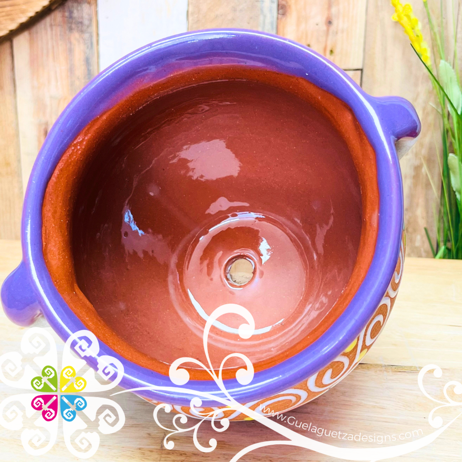 Medium Macetera Flor - Maceta Barro