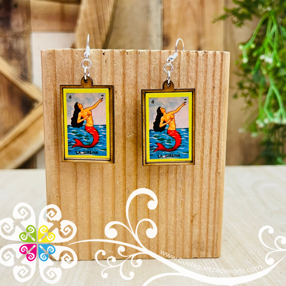LoteriaMX Wood Earrings - Wood Earrings