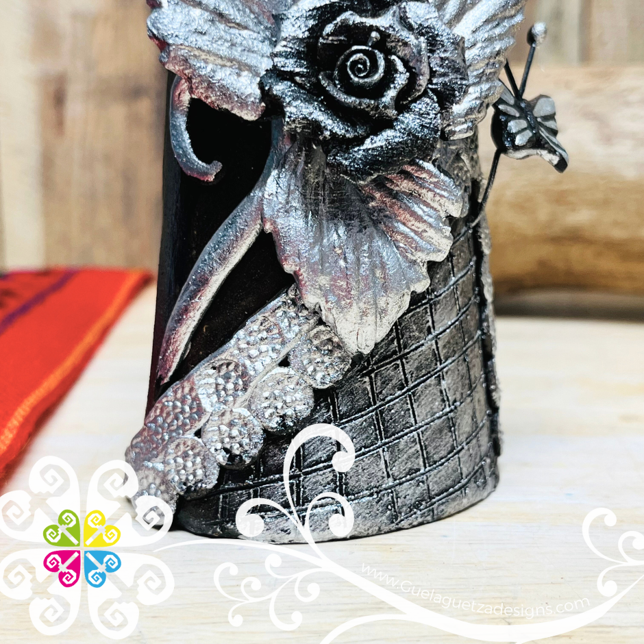 Small Sencilla Clay Catrina Michoacana - Capula Clay Home