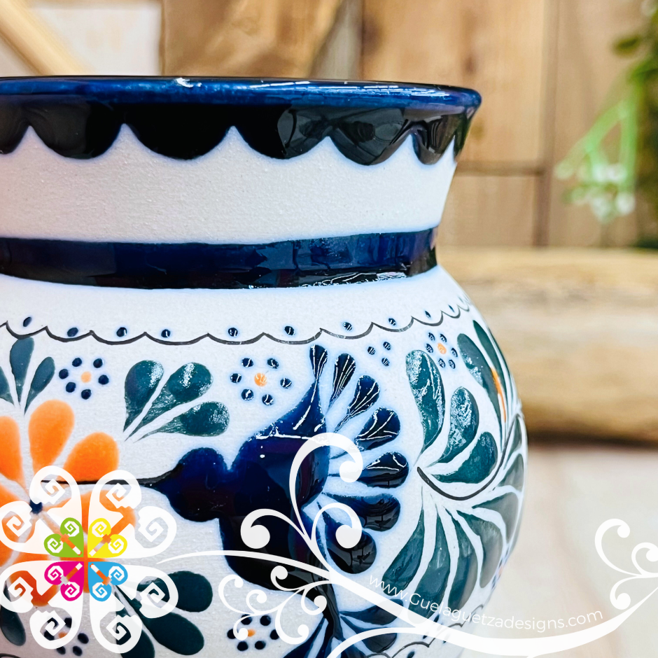 Navy Blue Taza Ponchera Colibri - Barro Alta Temperatura - Single Clay Mug