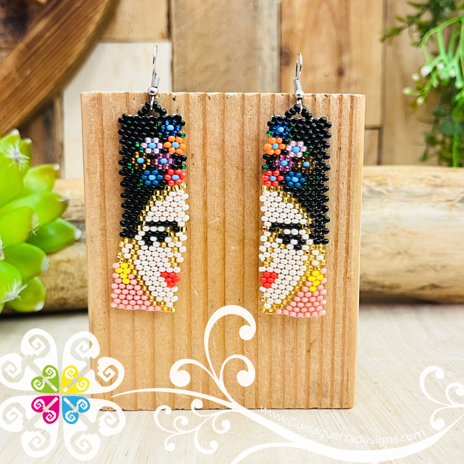 Frida Larga Beaded Earrings - Frida Collection