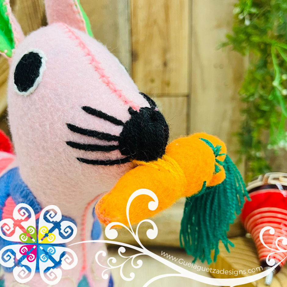 Embroidered Bunny - Chiapas Stuffed Animal