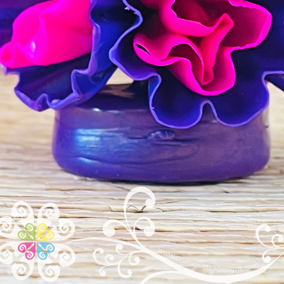 Mini Purple Vela Escamada Elegancia Artesanal- Artisan Candles Vedesa