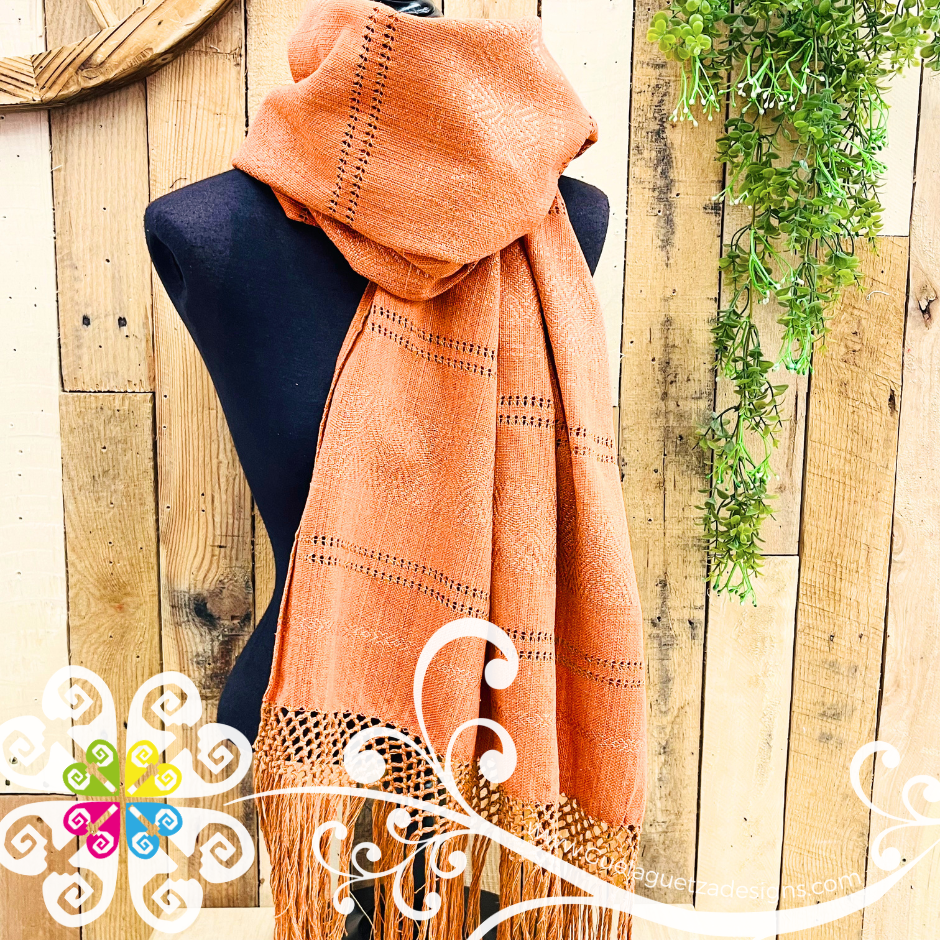 Seda Embroider Scarf- Artisan Pedal Loom Shawl