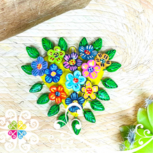 Mini Flower Design Heart - Corazon de la Vida - Barro Cocido
