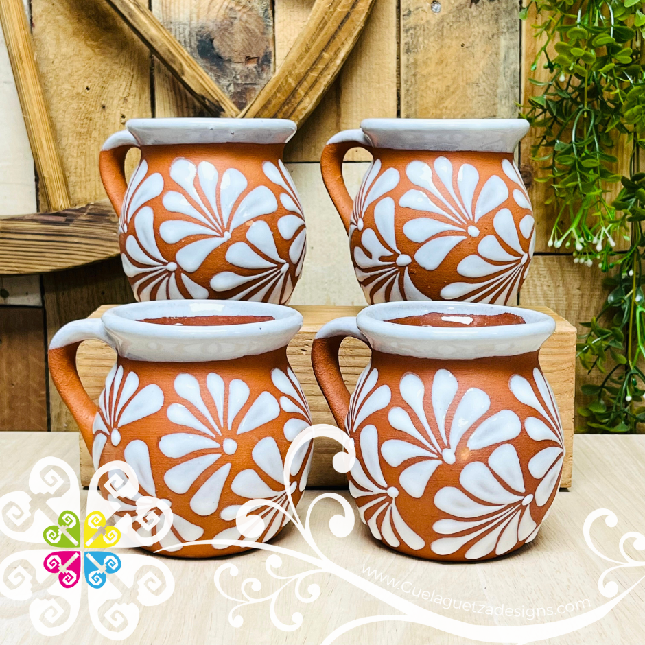 Natural/White Espiga Bola Pitcher Set - 4 Mugs
