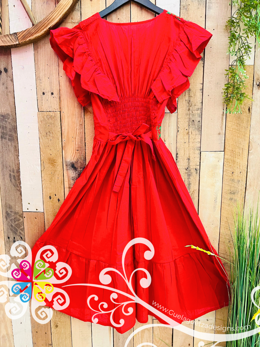Fernanda Red Tricolor Dress - Women Dress