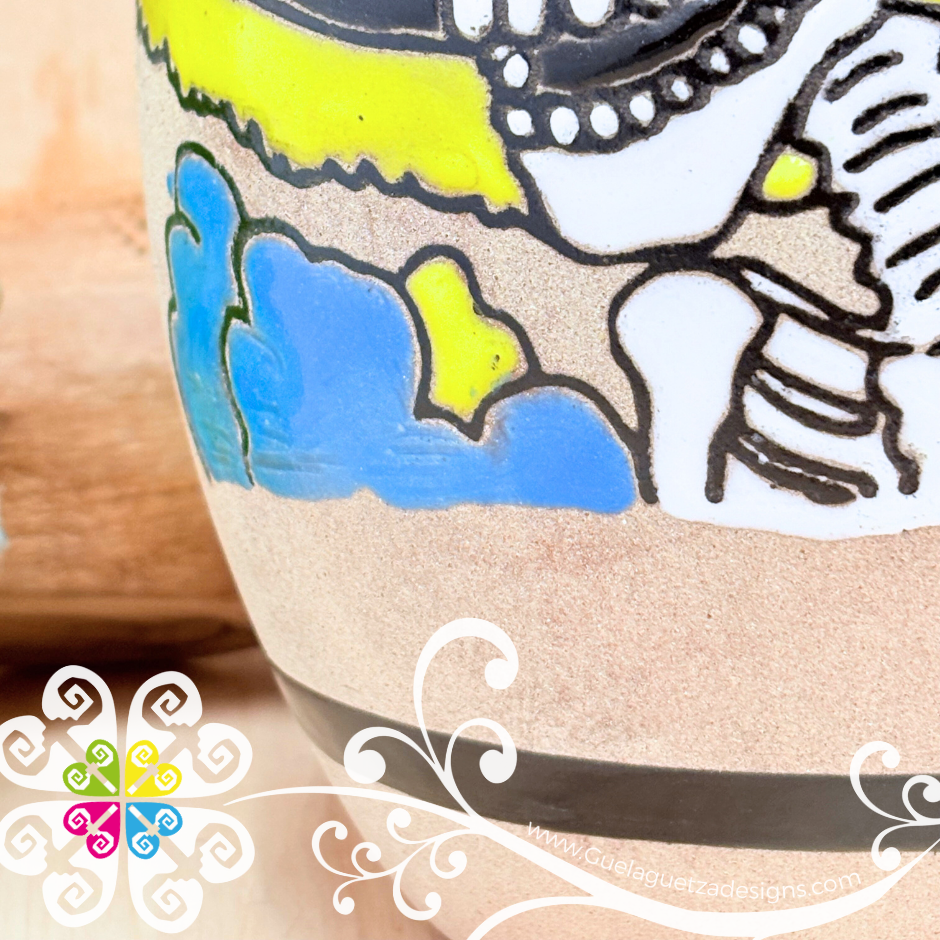 Black Catrina Ovulo Vase - Mexican Home Décor