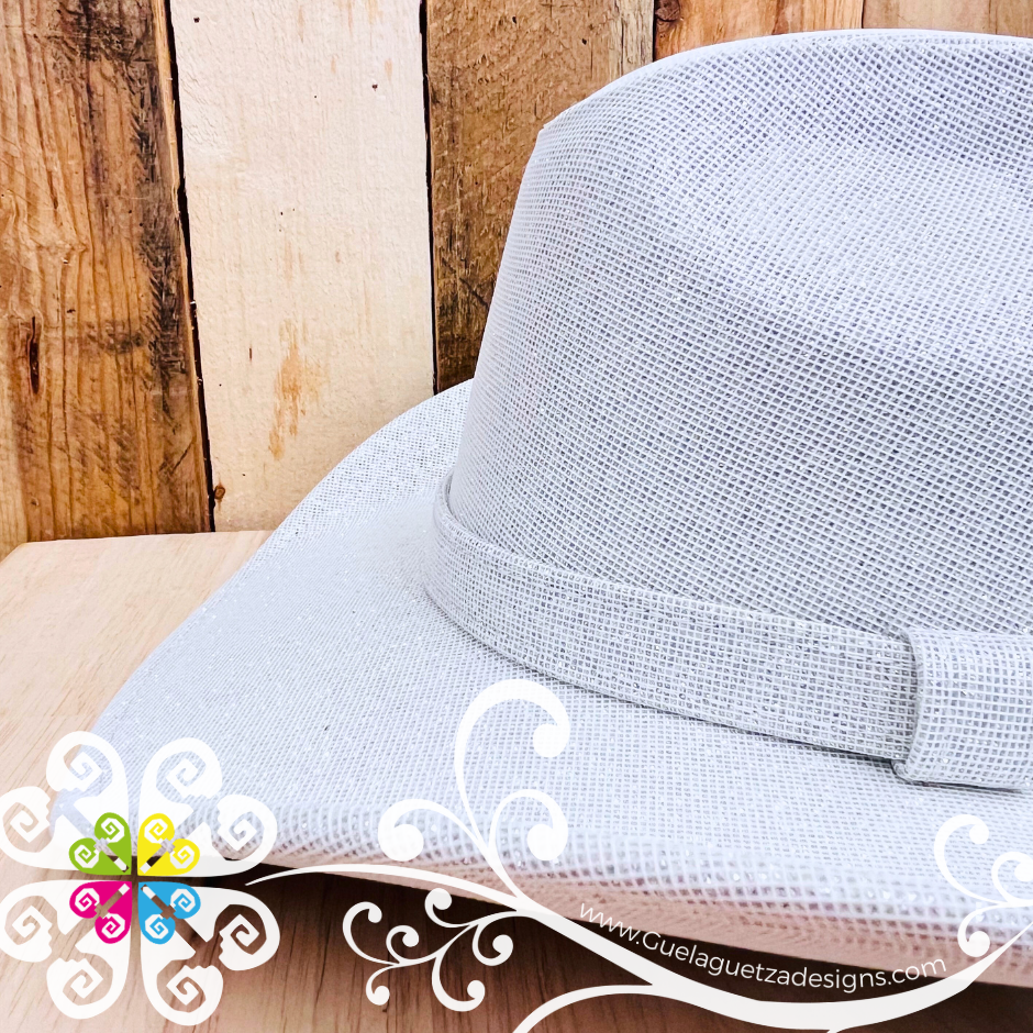 White Glitter Cowboy Hat - Unisex Hat