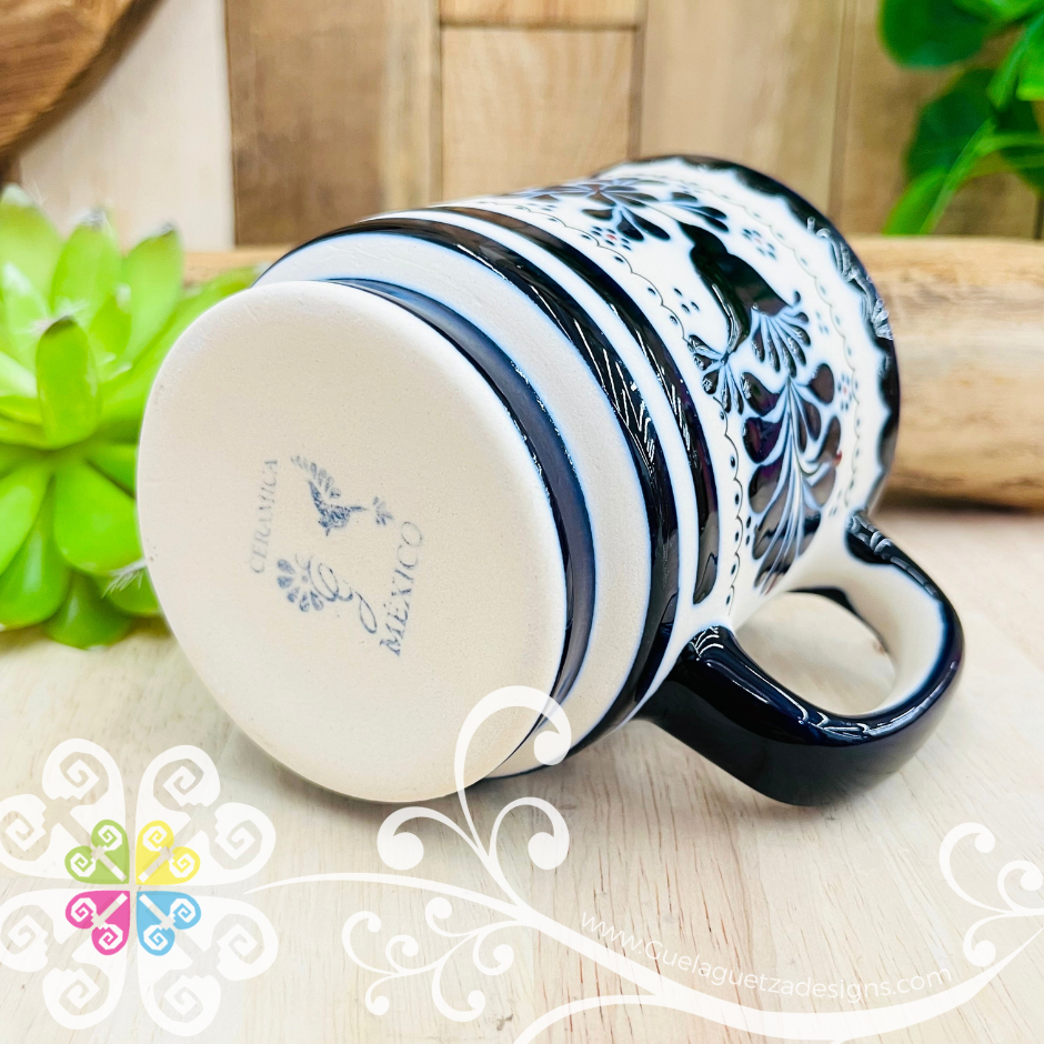 Navy Blue Taza Capuchino Colibri - Barro Alta Temperatura - Single Clay Mug