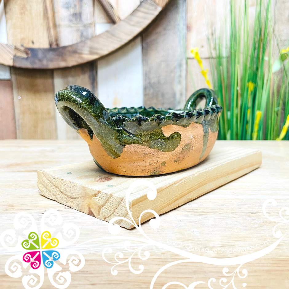 Set of 4 Long Cazuelita - Barro Vidriado Oaxaca