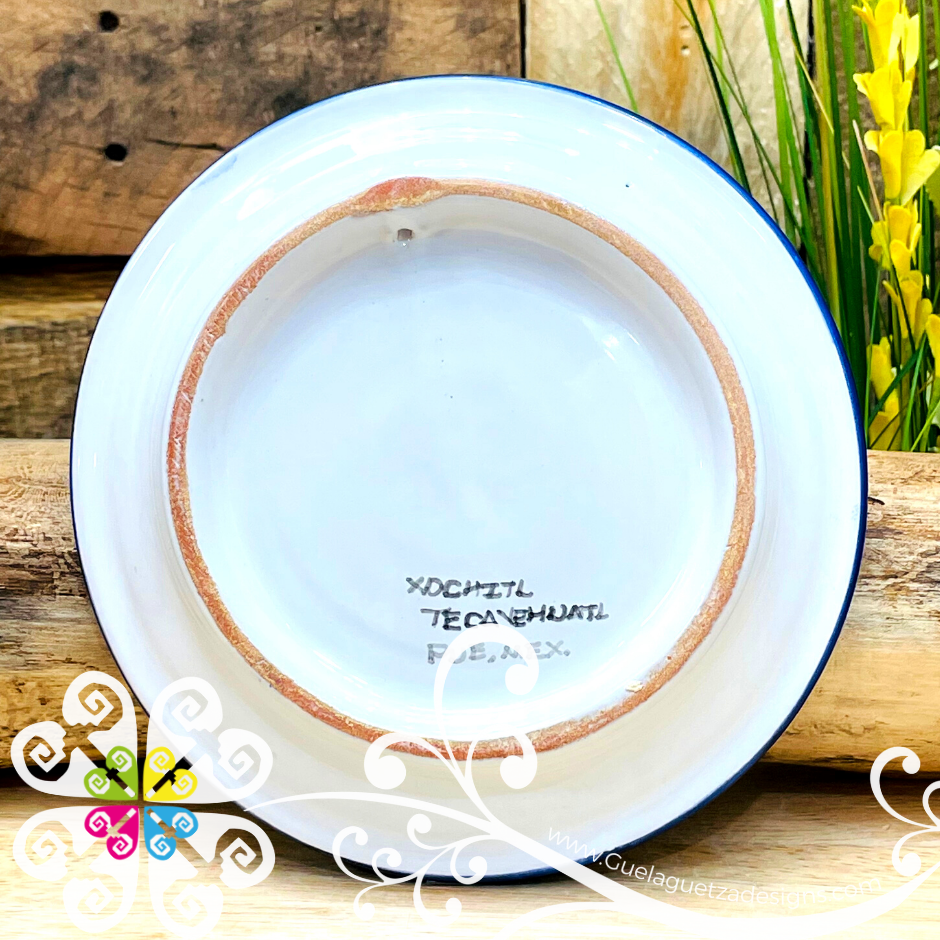 Small Blue Talavera Plate