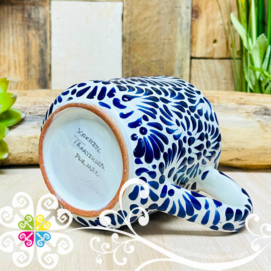 Royal Blue Feathers - Talavera Mug