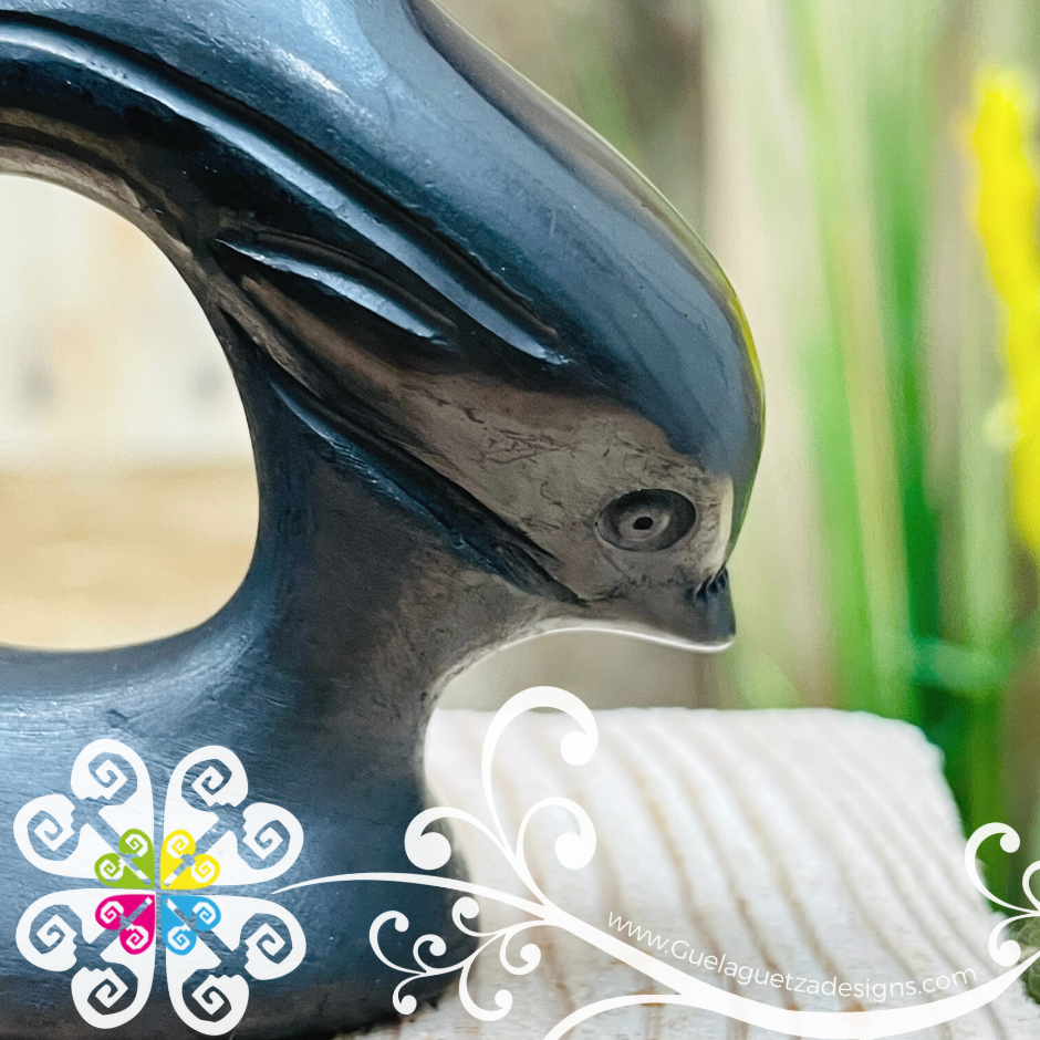 Mini Dolphin Figure - Black Clay Oaxaca