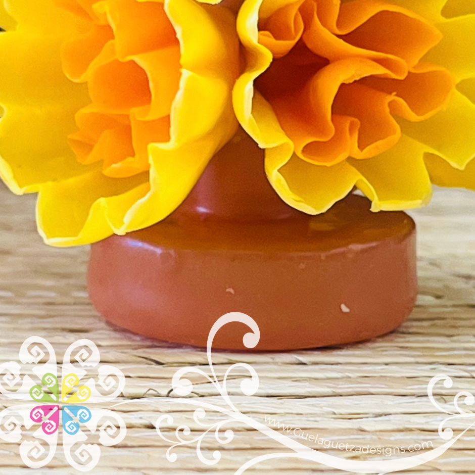 Mini Yellow Vela Escamada Elegancia Artesanal- Artisan Candles Vedesa