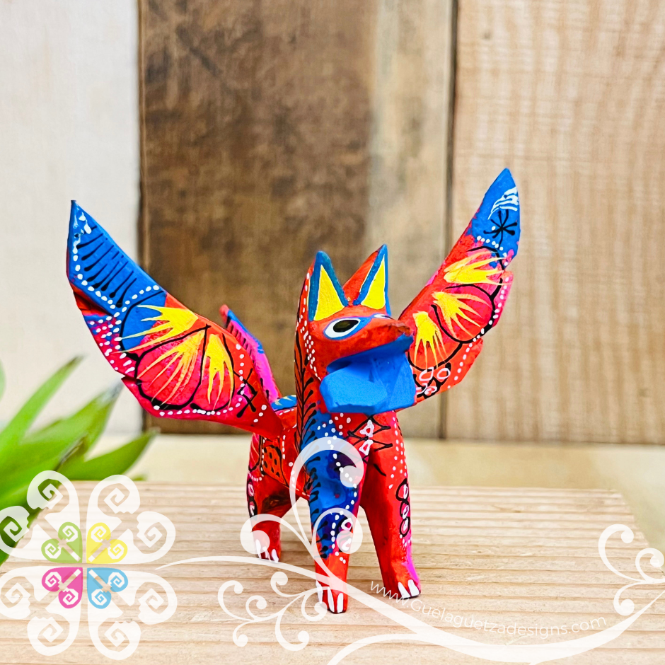 Mini Dante Dog Alebrije Handcarve Wood Decoration Figure