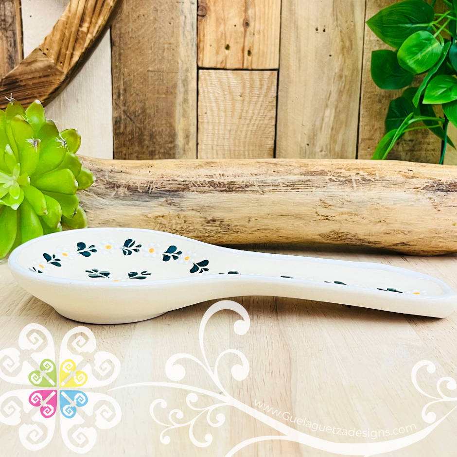 White Rustico Spoon Rest - Barro Alta Temperatura - Spoon Rest