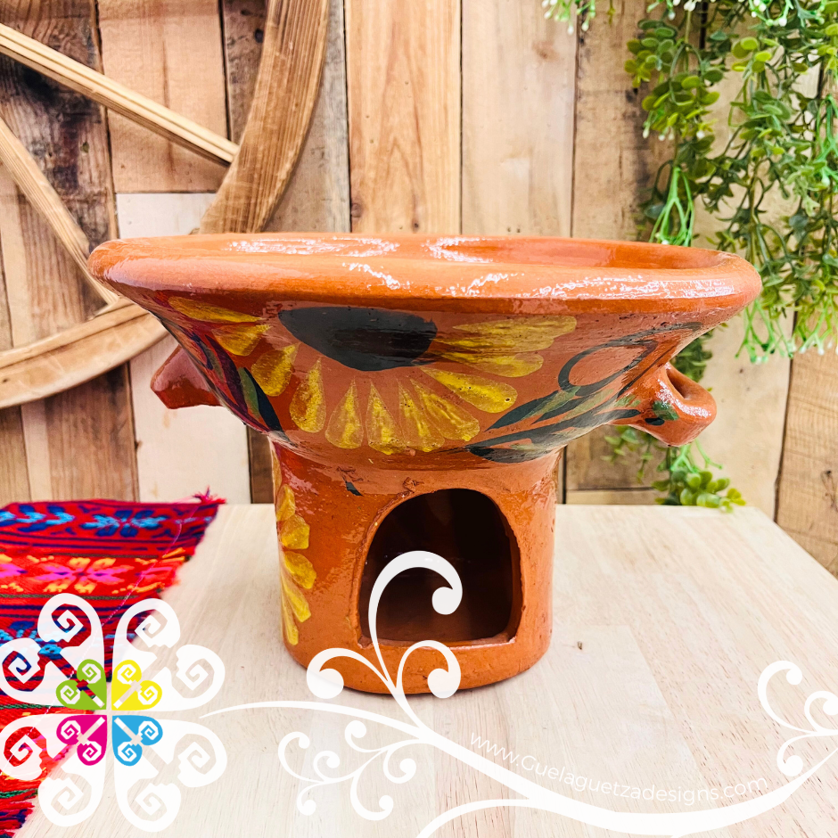 Floreado Anafre de Barro - Chafing Dish - Mexican Kitchen