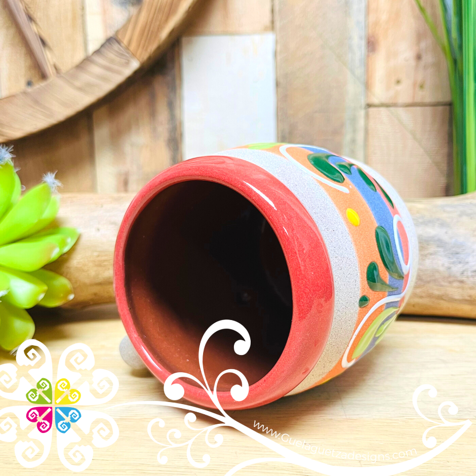 Set of 4 Coffee Clay Mugs - Set Taza Barro