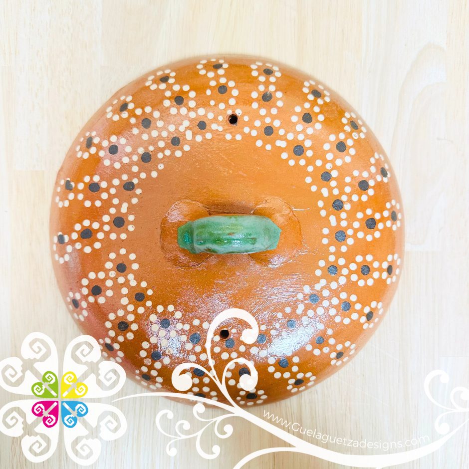 Medium Capula Sencillo Cazuela Barro con Tapa - Capula Sencillo Clay Cazuela