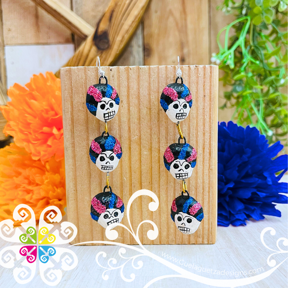 Linea de Cabezones - Calaverita Clay Earrings