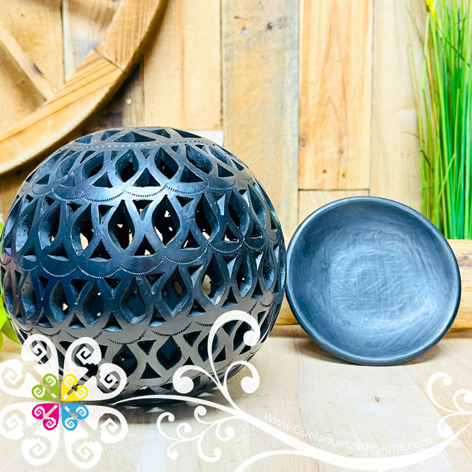 Medium Lampara Redonda - Barro Negro Oaxaca