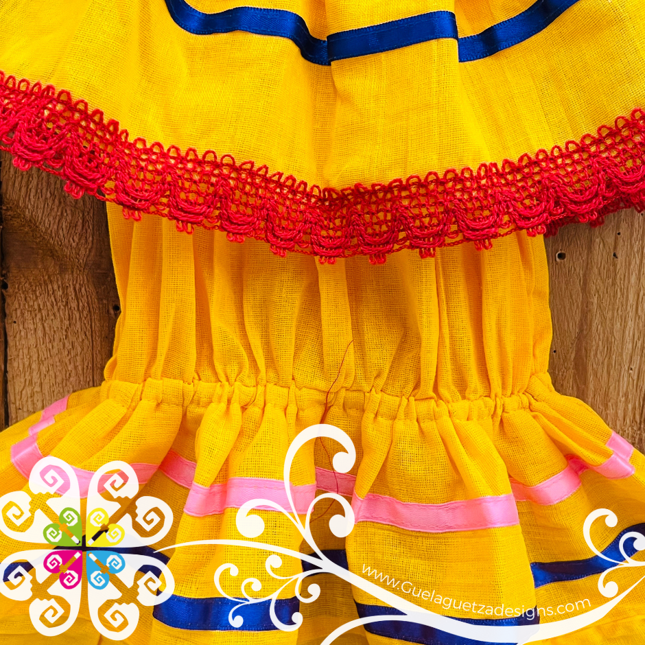 Yellow Liston Campesino Children Dress
