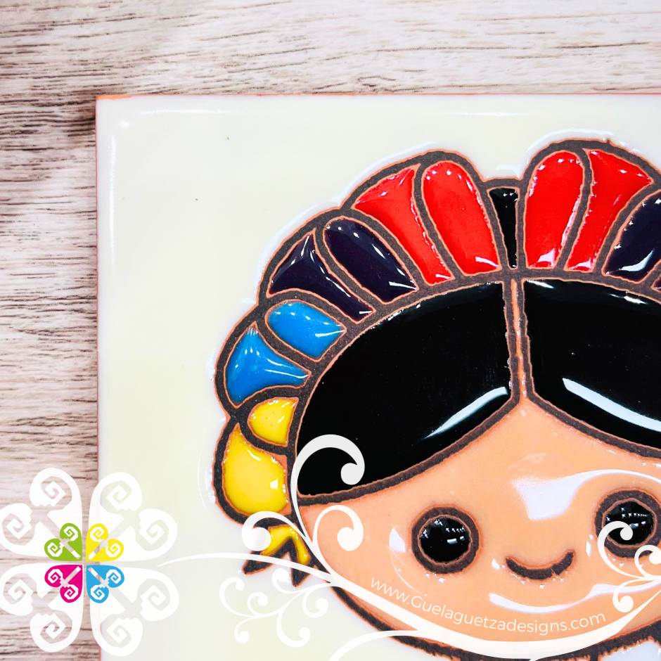 Set of 4 Lele Coaster Set - Set of Clay Coasters