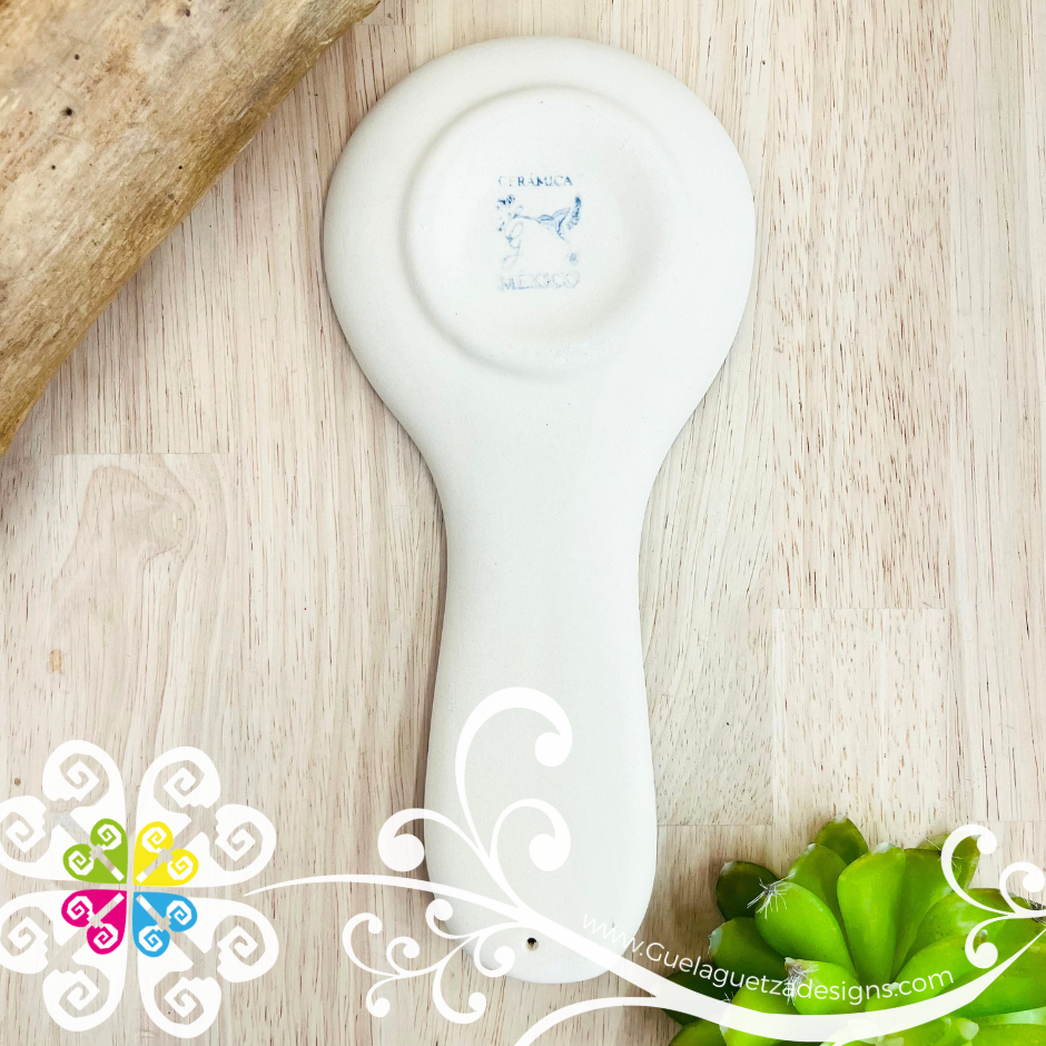 White Hummingbird Spoon Rest - Barro Alta Temperatura - Spoon Rest