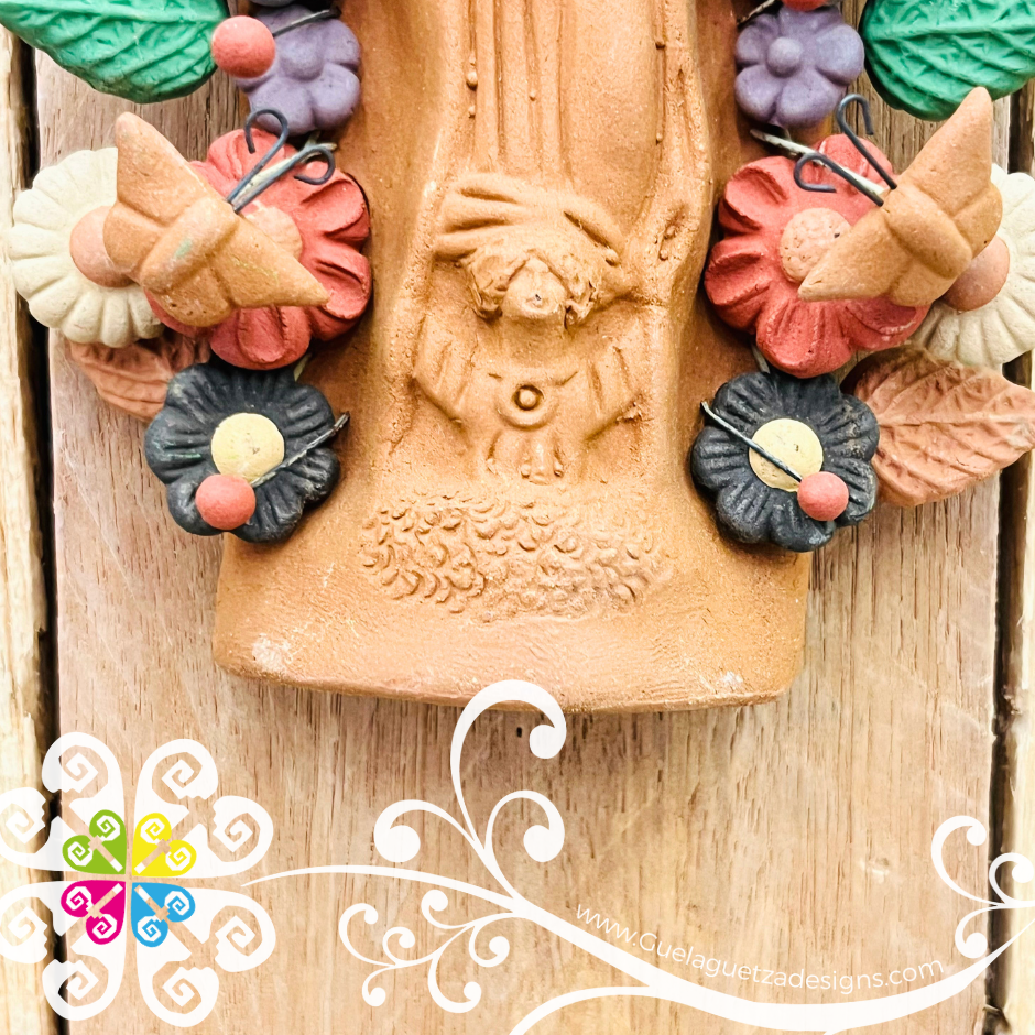 Small Virgen de Guadalupe Home Decor - Barro Metepec