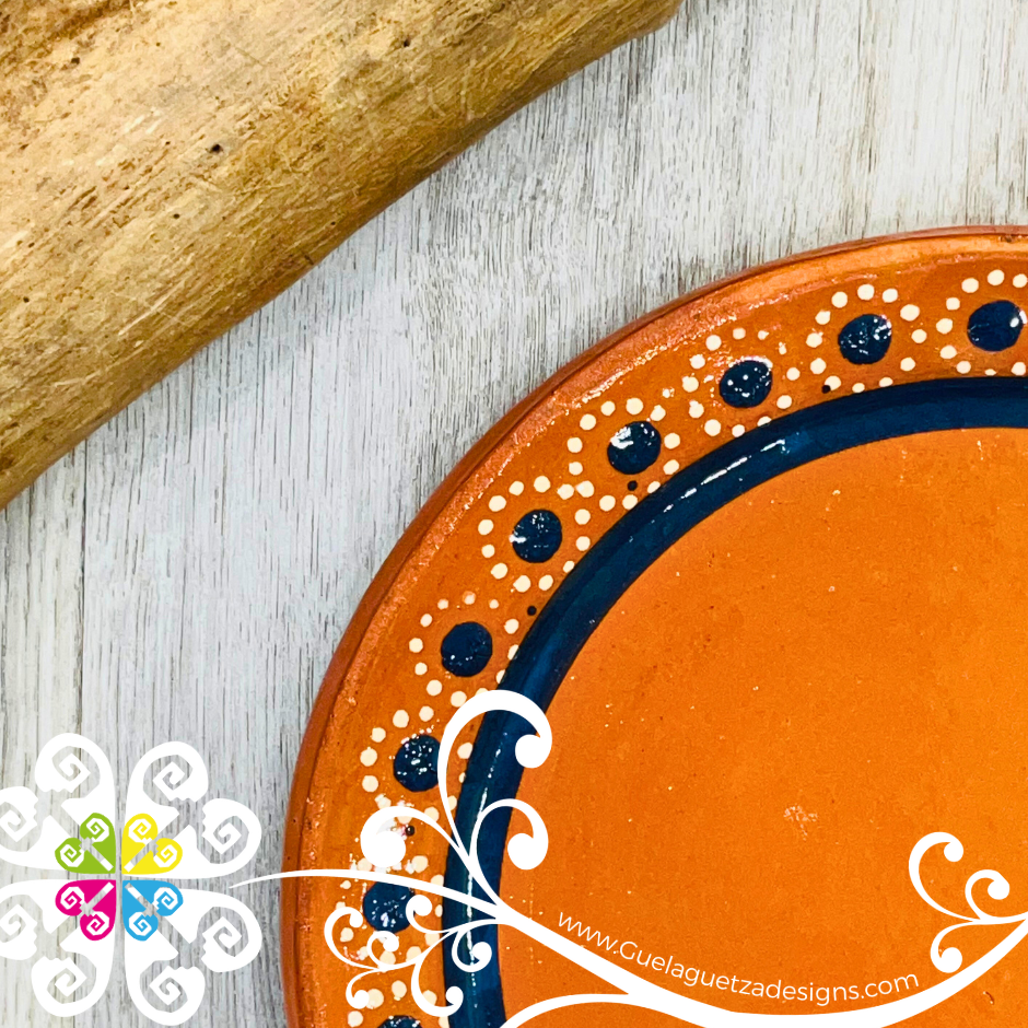 Set of 4 Large Capula Colors Plate - Set Capula Sencillo Clay Plate