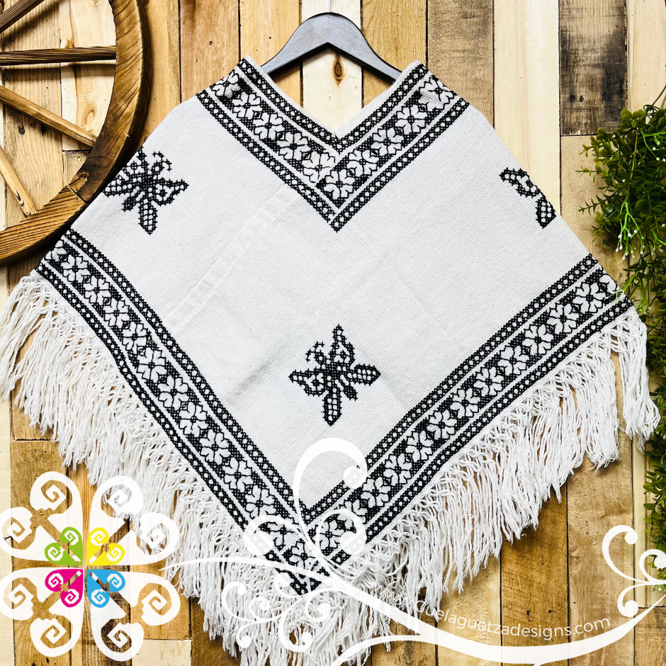 Embroidered Poncho - Orillado Design - Mañanita