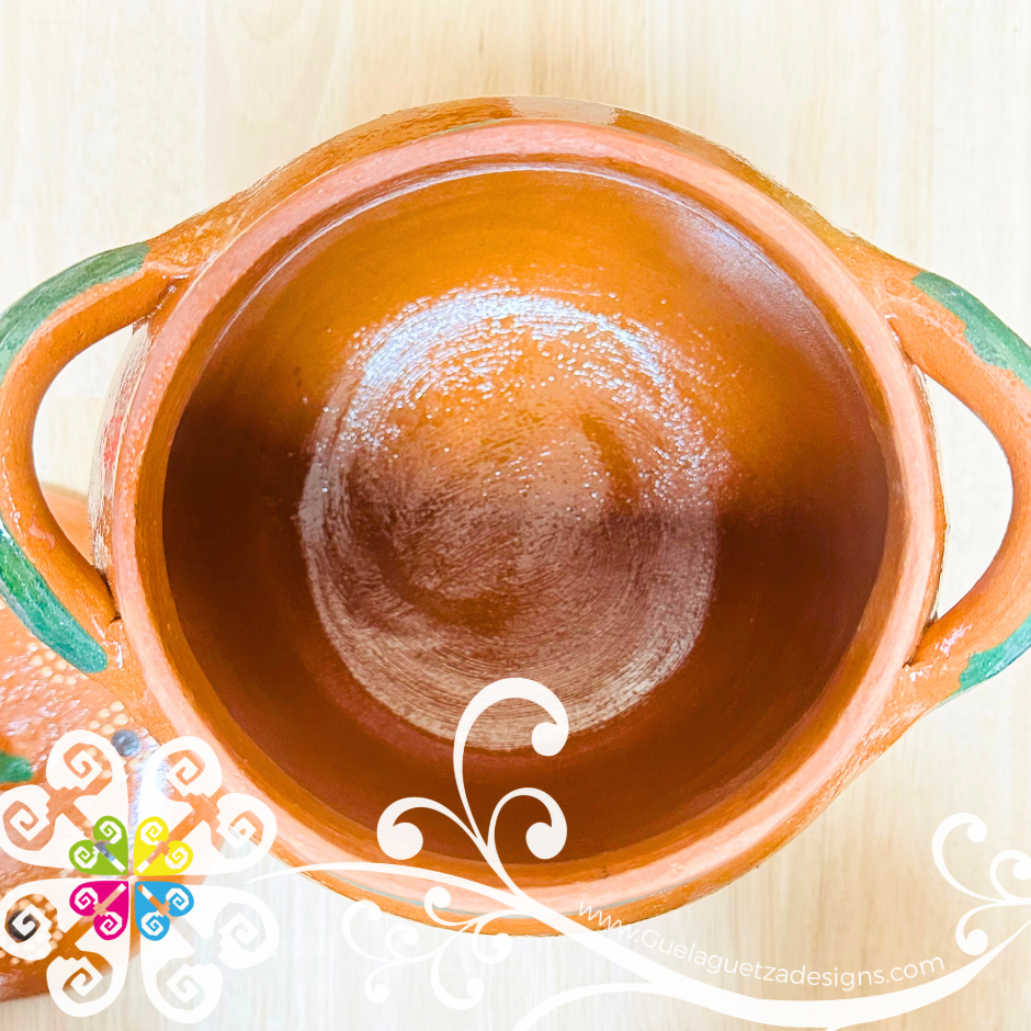 Large Capula Sencillo Olla de Barro con Tapa- Capula Sencillo Clay Ollas