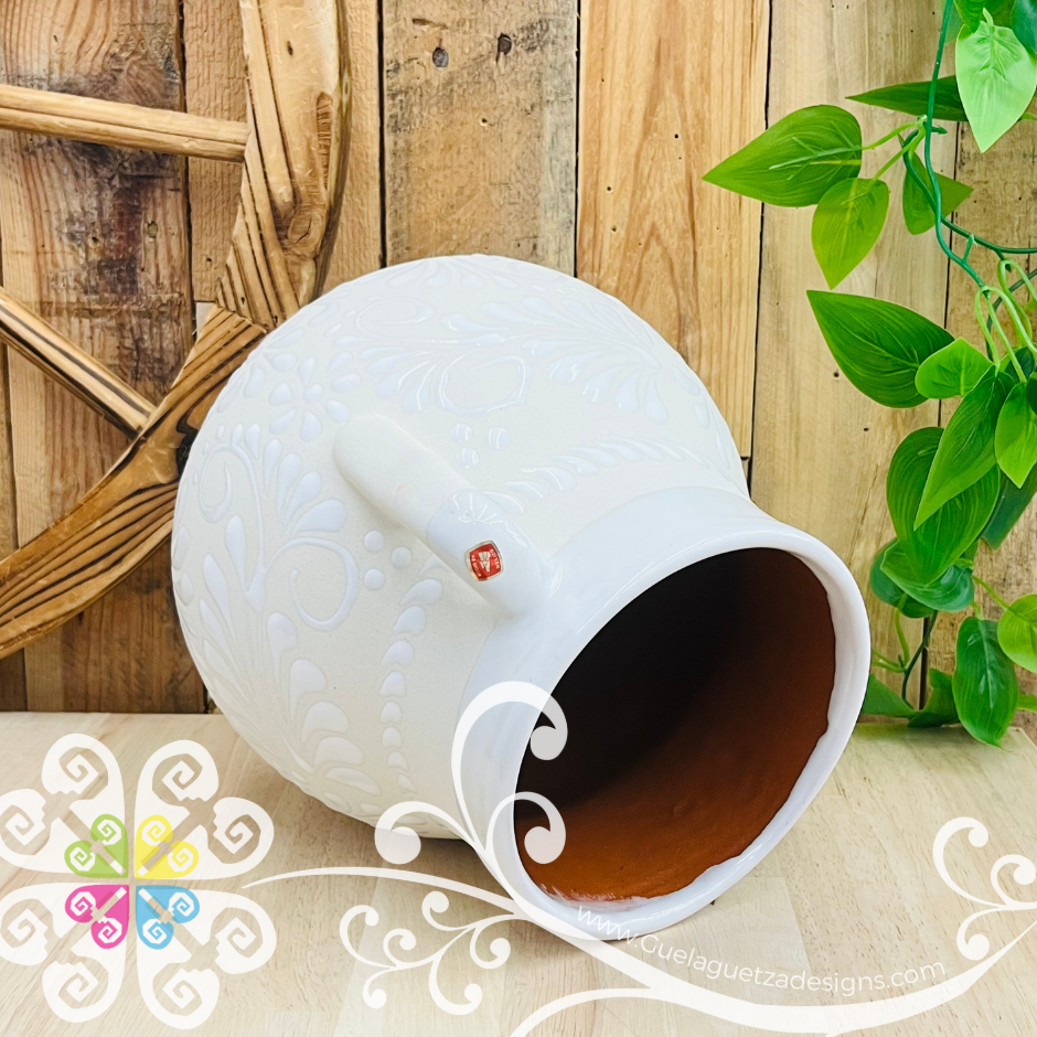 White Espiga Olla Bule - Home Decor