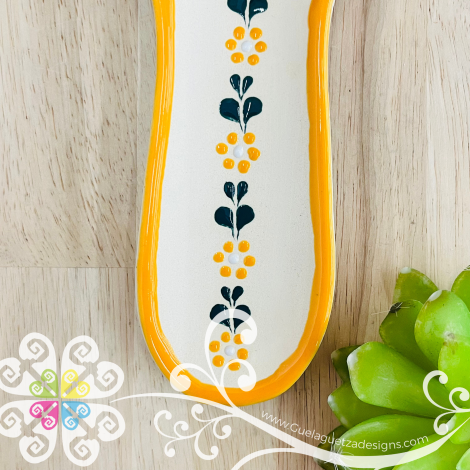 Yellow Rustico Spoon Rest - Barro Alta Temperatura - Spoon Rest