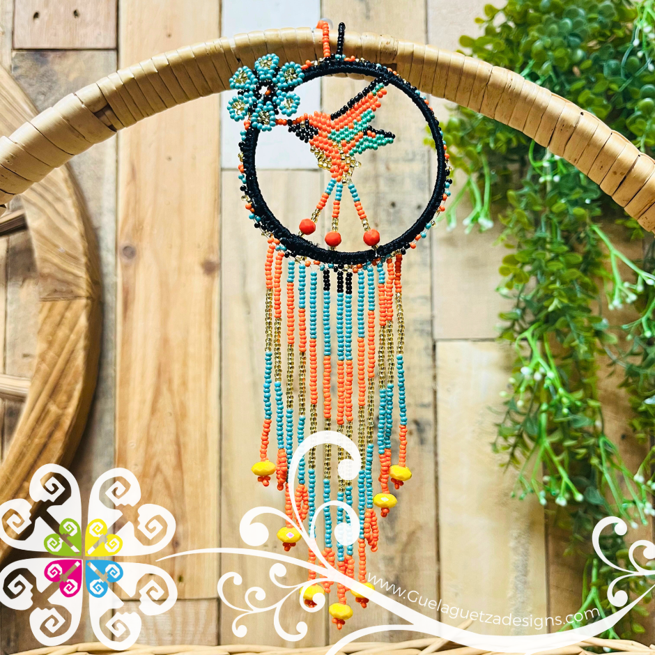 Hummingbird Dream Catcher - Huichol Art